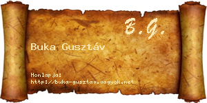 Buka Gusztáv névjegykártya
