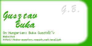 gusztav buka business card